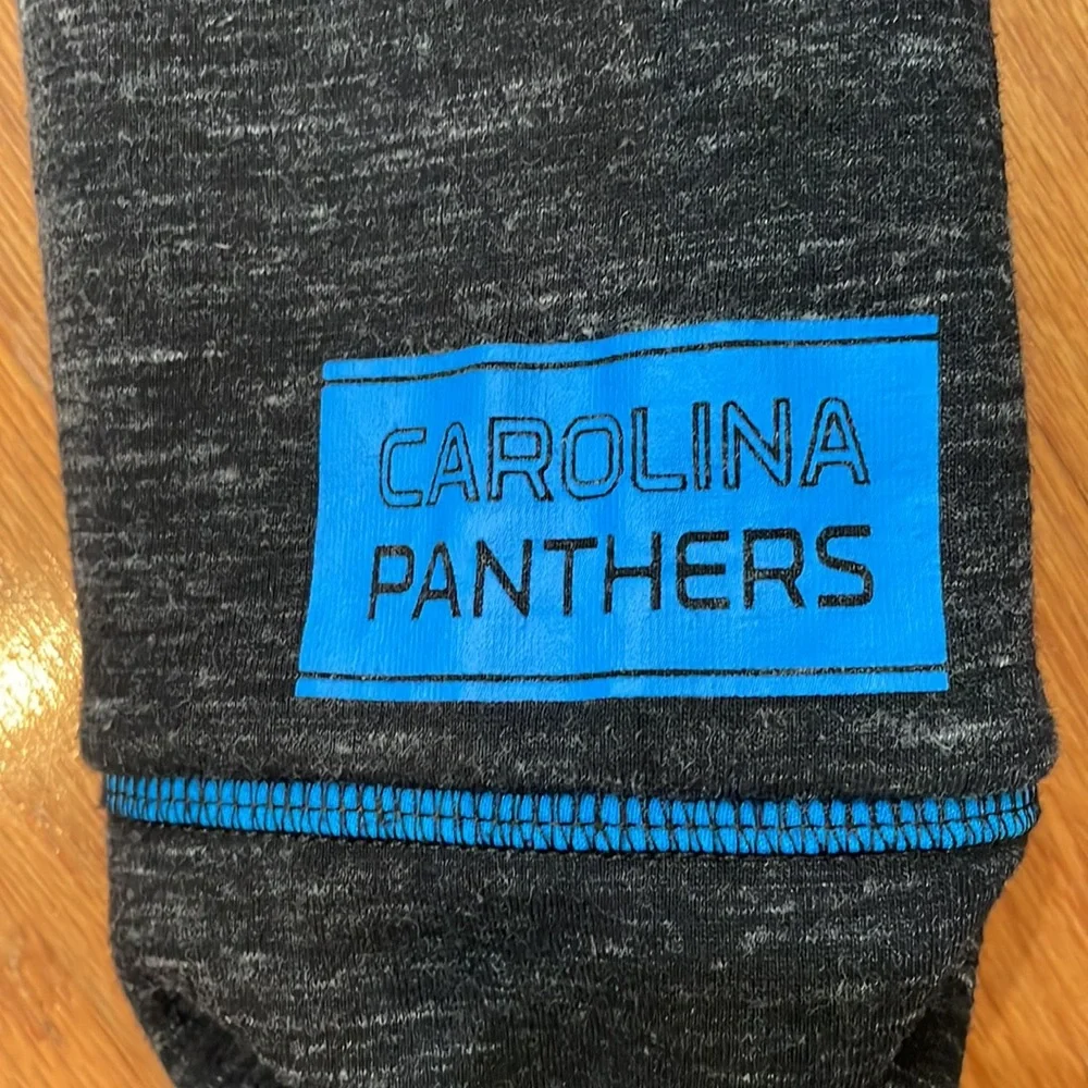 Carolina Panther NFL Jacket Full Zip Kangaroo Split Pockets Black Size Large - Picture 2 of 15